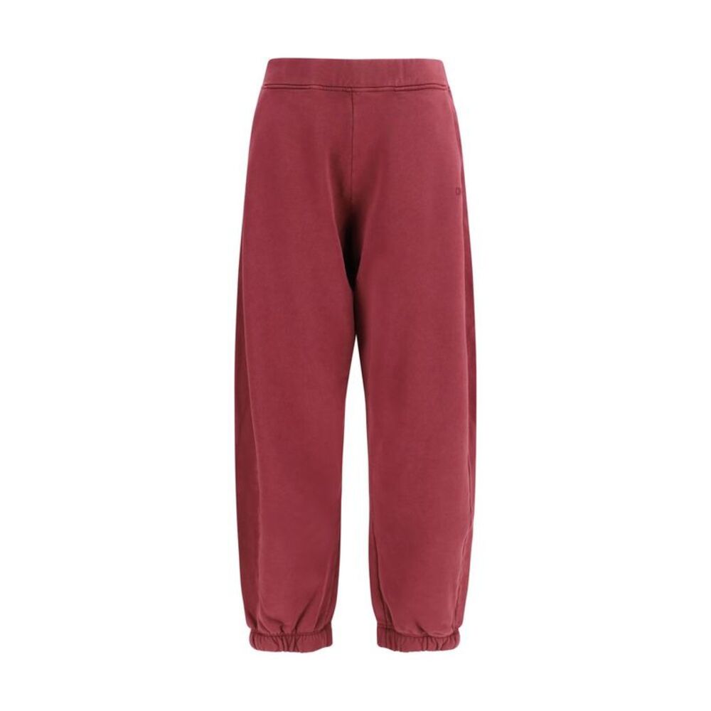 Off-White Purple Cotton Casual Women's Pants